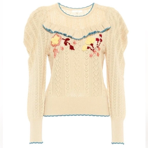 LoveshackFancy Rennley sweater NWT RARE - Picture 2 of 12